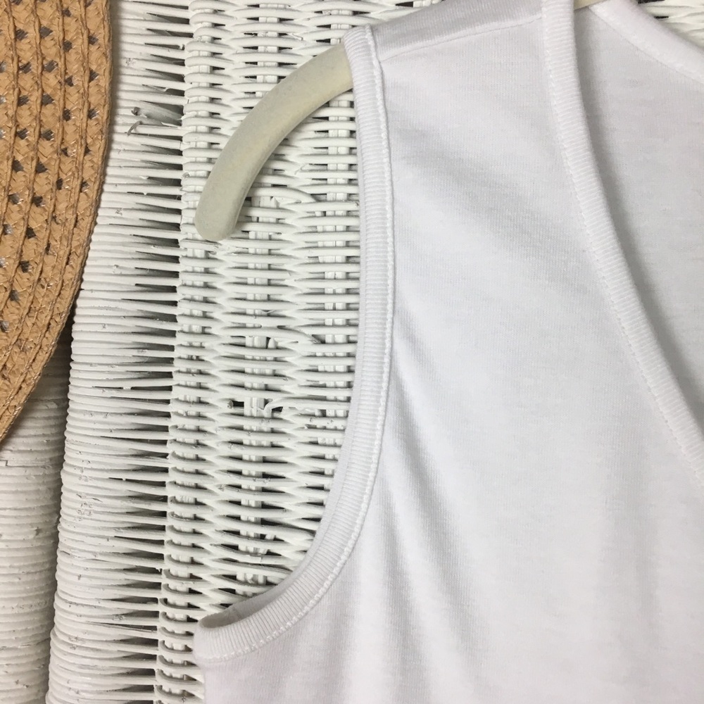 Talbots Shell White Stretch Basic  S - Picture 3 of 5